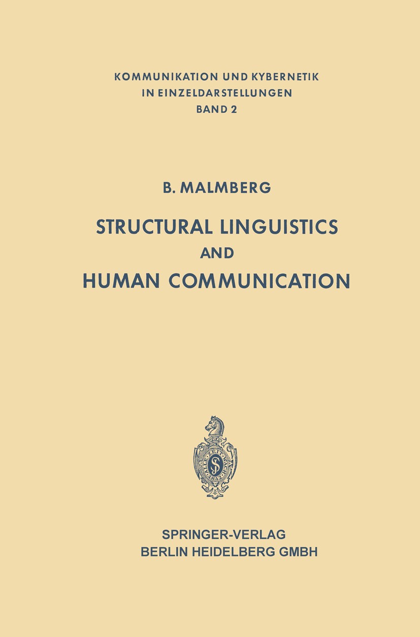Book cover of Structural Linguistics and Human Communication by Bertil Malmberg Book cover of Structural Linguistics and Human Communication by Bertil Malmberg
